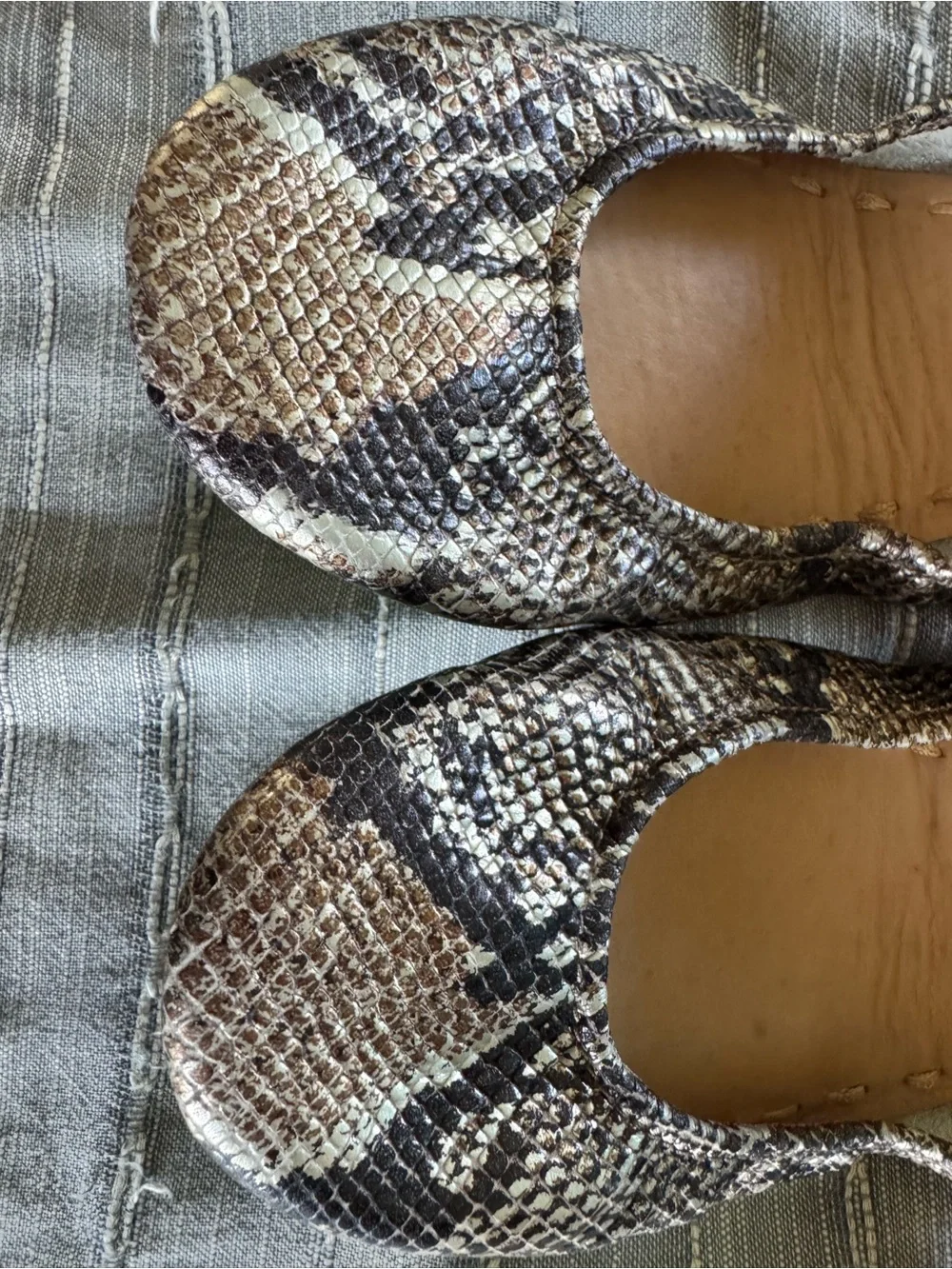Tieks Copperhead Snake Foldable Ballet Flats EUC size 8